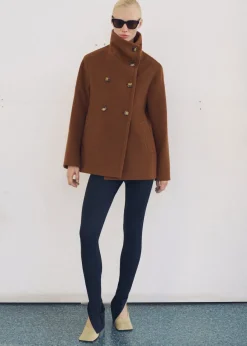 MANGO Płaszcze*Krótki płaszcz wełniany dwurzędowy