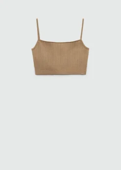 MANGO Piżamy|Piżamy*Krótki prążkowany top