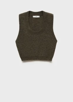 MANGO Topy|Kamizelki*Krótki top z dzianiny