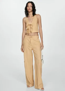 MANGO Topy|Kamizelki*Krótki top z wiązaniem