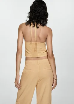 MANGO Topy|Kamizelki*Krótki top z wiązaniem