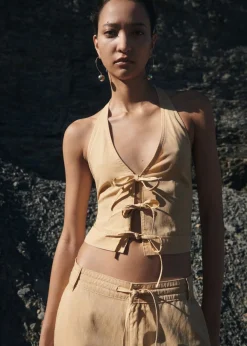 MANGO Topy|Kamizelki*Krótki top z wiązaniem