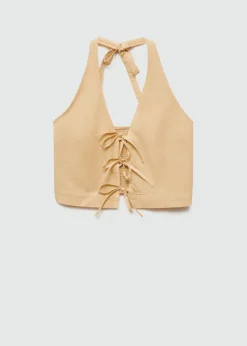 MANGO Topy|Kamizelki*Krótki top z wiązaniem