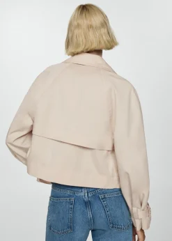 MANGO Płaszcze*Krótki trencz dwurzędowy