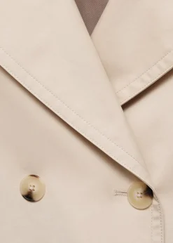 MANGO Płaszcze*Krótki trencz dwurzędowy