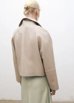 MANGO Płaszcze|Skóra*Krótki trencz skórzany