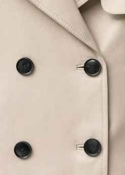 MANGO Płaszcze|Skóra*Krótki trencz skórzany