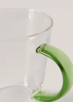 MANGO Zastawa Stołowa|Szklanki I Kieliszki*Kubek z kolorowym uchem ze szkła borokrzemowego