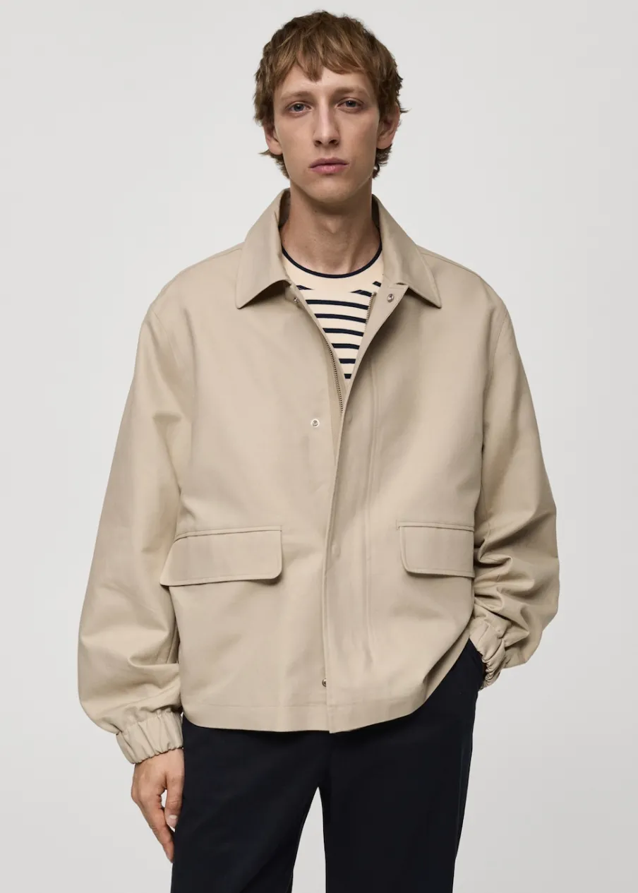 MANGO Kurtki I Koszule Wierzchnie*Kurtka bawełniana oversize z kieszeniami