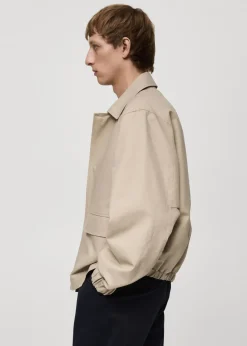 MANGO Kurtki I Koszule Wierzchnie*Kurtka bawełniana oversize z kieszeniami