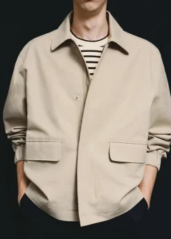 MANGO Kurtki I Koszule Wierzchnie*Kurtka bawełniana oversize z kieszeniami