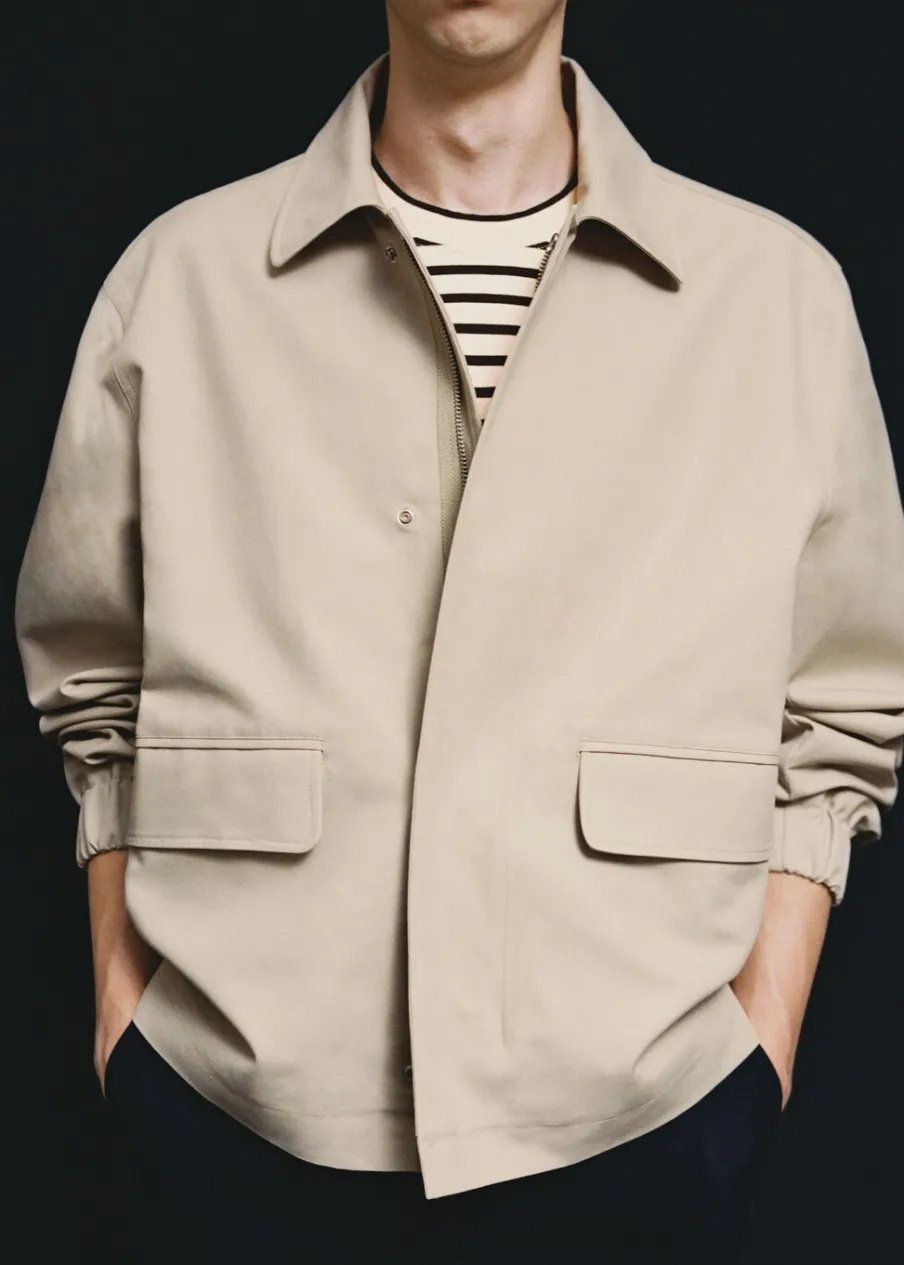 MANGO Kurtki I Koszule Wierzchnie*Kurtka bawełniana oversize z kieszeniami