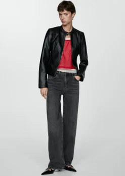 MANGO Kurtki*Kurtka biker ze sztucznej skóry