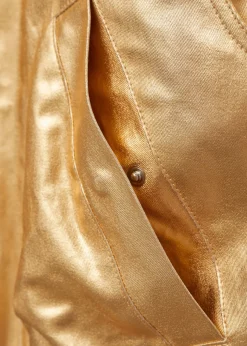 MANGO Kurtki*Kurtka bomber dżinsowa w metalicznym kolorze