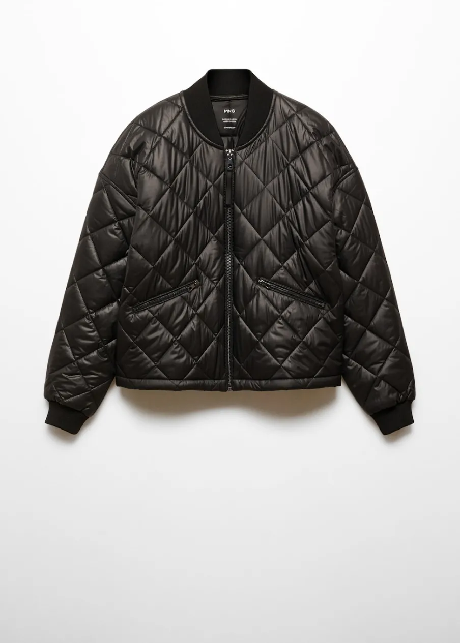 MANGO Płaszcze*Kurtka bomber pikowana nieprzemakalna