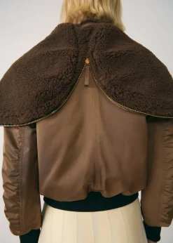 MANGO Płaszcze*Kurtka bomber podszyta kożuszkiem