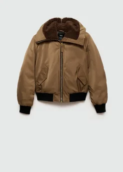 MANGO Płaszcze*Kurtka bomber podszyta kożuszkiem