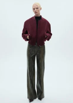 MANGO Kurtki*Kurtka bomber wełniana z kieszeniami