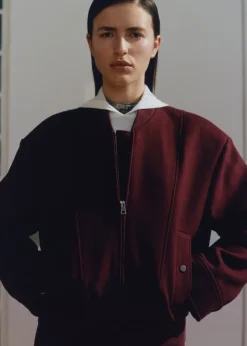 MANGO Kurtki*Kurtka bomber wełniana z kieszeniami