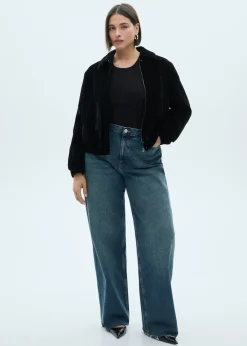 MANGO Kurtki*Kurtka bomber z aksamitu