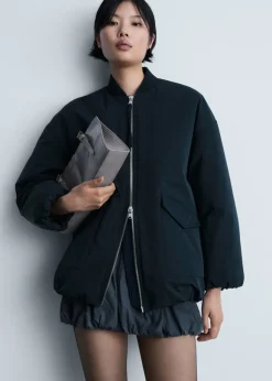 MANGO Kurtki*Kurtka bomber z dwustronnym zapięciem na zamek