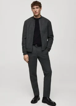 MANGO Kurtki I Koszule Wierzchnie*Kurtka bomber z flaneli regular fit