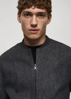 MANGO Kurtki I Koszule Wierzchnie*Kurtka bomber z flaneli regular fit