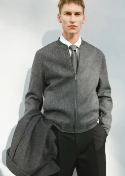 MANGO Kurtki I Koszule Wierzchnie*Kurtka bomber z flaneli regular fit