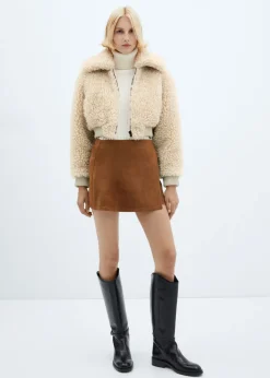 MANGO Kurtki*Kurtka bomber z imitacji futra