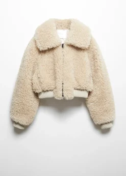 MANGO Kurtki*Kurtka bomber z imitacji futra