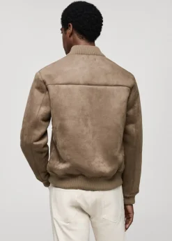 MANGO Kurtki I Koszule Wierzchnie*Kurtka bomber z imitacji zamszu