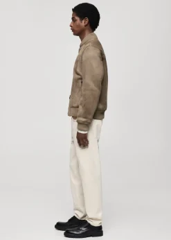 MANGO Kurtki I Koszule Wierzchnie*Kurtka bomber z imitacji zamszu