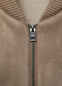 MANGO Kurtki I Koszule Wierzchnie*Kurtka bomber z imitacji zamszu