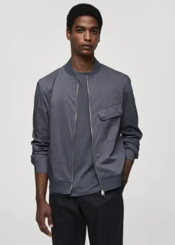 MANGO Kurtki I Koszule Wierzchnie*Kurtka bomber z kieszenią