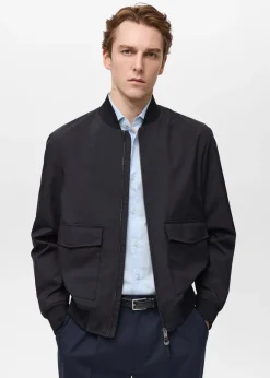 MANGO Kurtki I Koszule Wierzchnie*Kurtka bomber z kieszeniami water repellent