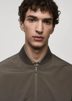 MANGO Kurtki I Koszule Wierzchnie*Kurtka bomber z tkaniny technicznej waterproof