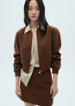 MANGO Kurtki*Kurtka bomber z wełny