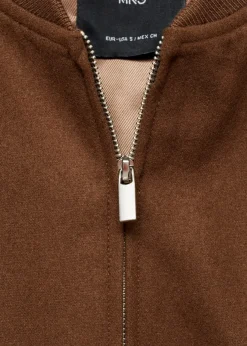 MANGO Kurtki*Kurtka bomber z wełny