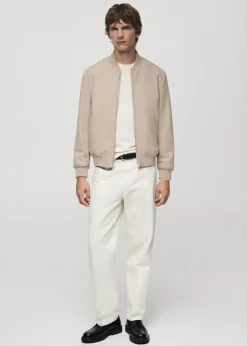 MANGO Kurtki I Koszule Wierzchnie*Kurtka bomber z wełny z recyklingu