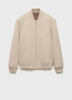 MANGO Kurtki I Koszule Wierzchnie*Kurtka bomber z wełny z recyklingu