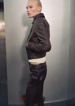 MANGO Kurtki|Skóra*Kurtka bomber ze skóry