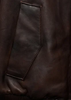 MANGO Kurtki|Skóra*Kurtka bomber ze skóry