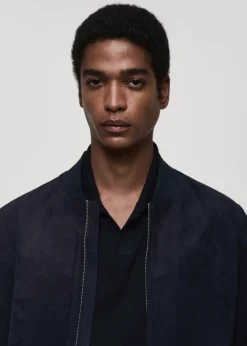 MANGO Kurtki I Koszule Wierzchnie*Kurtka bomber ze sztucznego zamszu