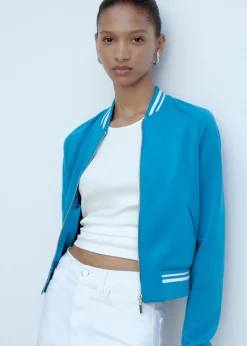 MANGO Kurtki*Kurtka bomberka w kontrastowe paski