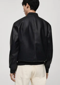 MANGO Kurtki I Koszule Wierzchnie*Kurtka bomberka ze sztucznej skóry