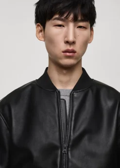 MANGO Kurtki I Koszule Wierzchnie*Kurtka bomberka ze sztucznej skóry