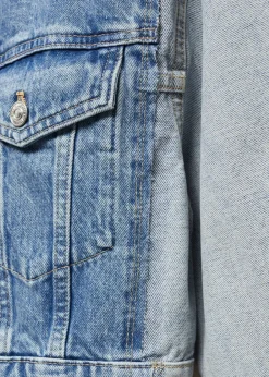 MANGO Kurtki*Kurtka dżinsowa dwukolorowa o krótkim kroju