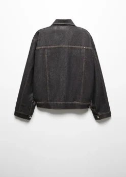 MANGO Kurtki*Kurtka dżinsowa oversize z efektem foil