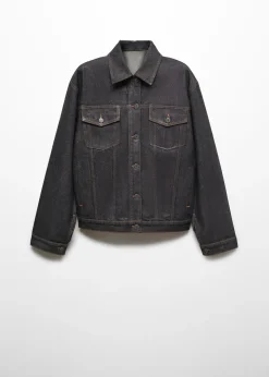 MANGO Kurtki*Kurtka dżinsowa oversize z efektem foil