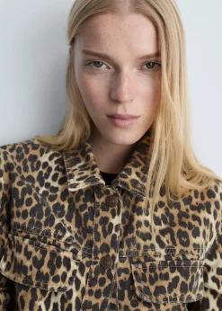 MANGO Kurtki*Kurtka dżinsowa w lamparcie cętki